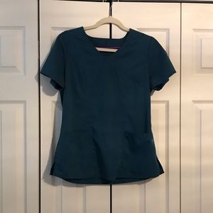 Teal Purple Label scrub top size Med